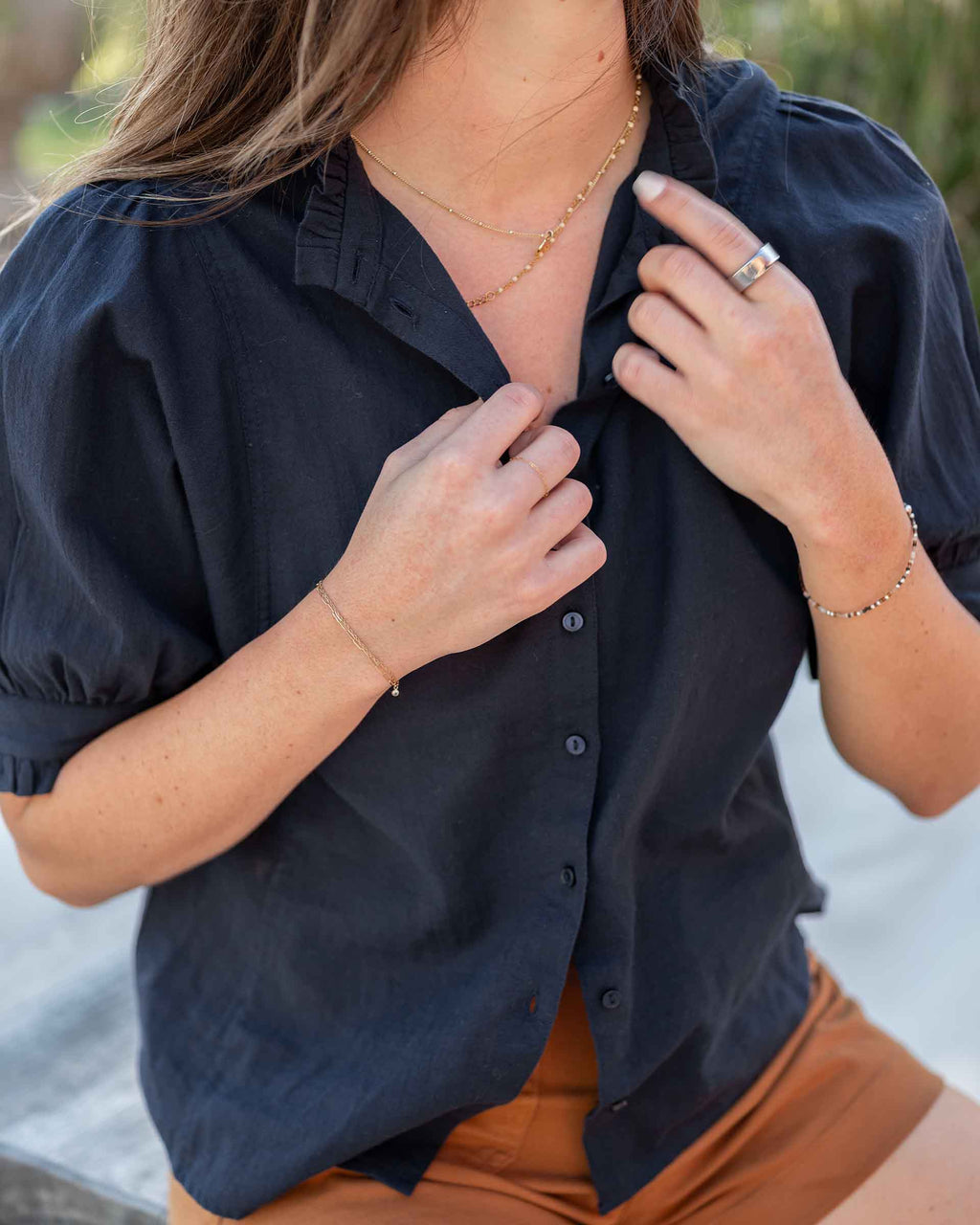 Sweet Clementine Button-Up Top