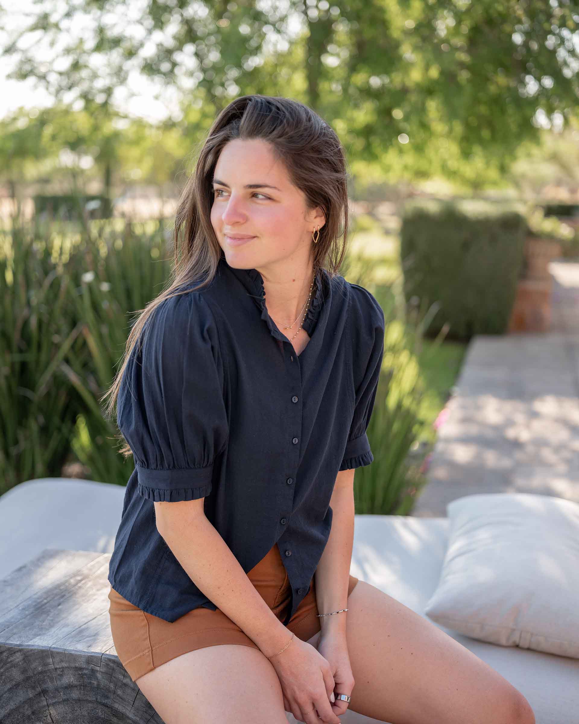 Sweet Clementine Button-Up Top