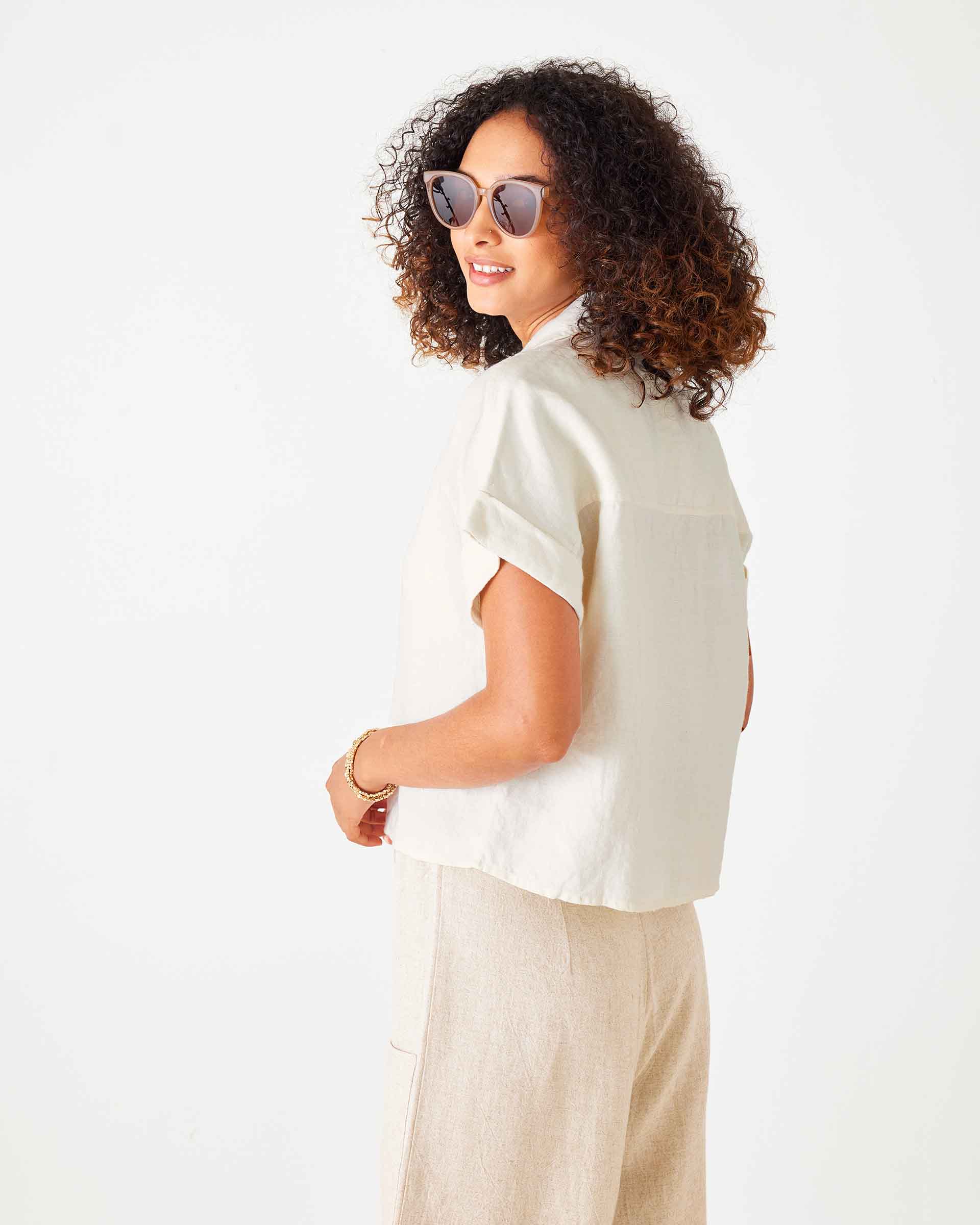 Hadley Boxy Linen Top