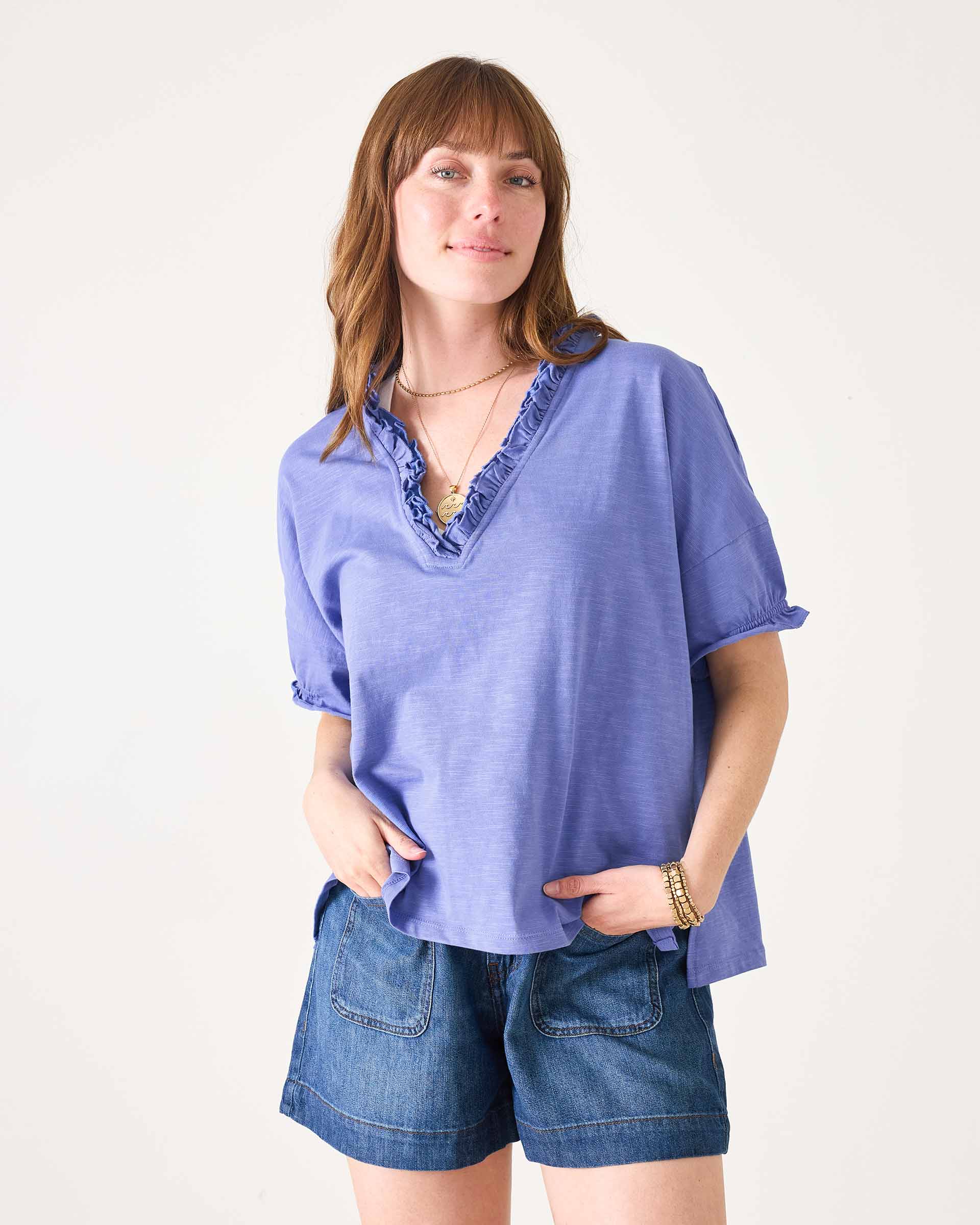 Amelia Ruffle Tee
