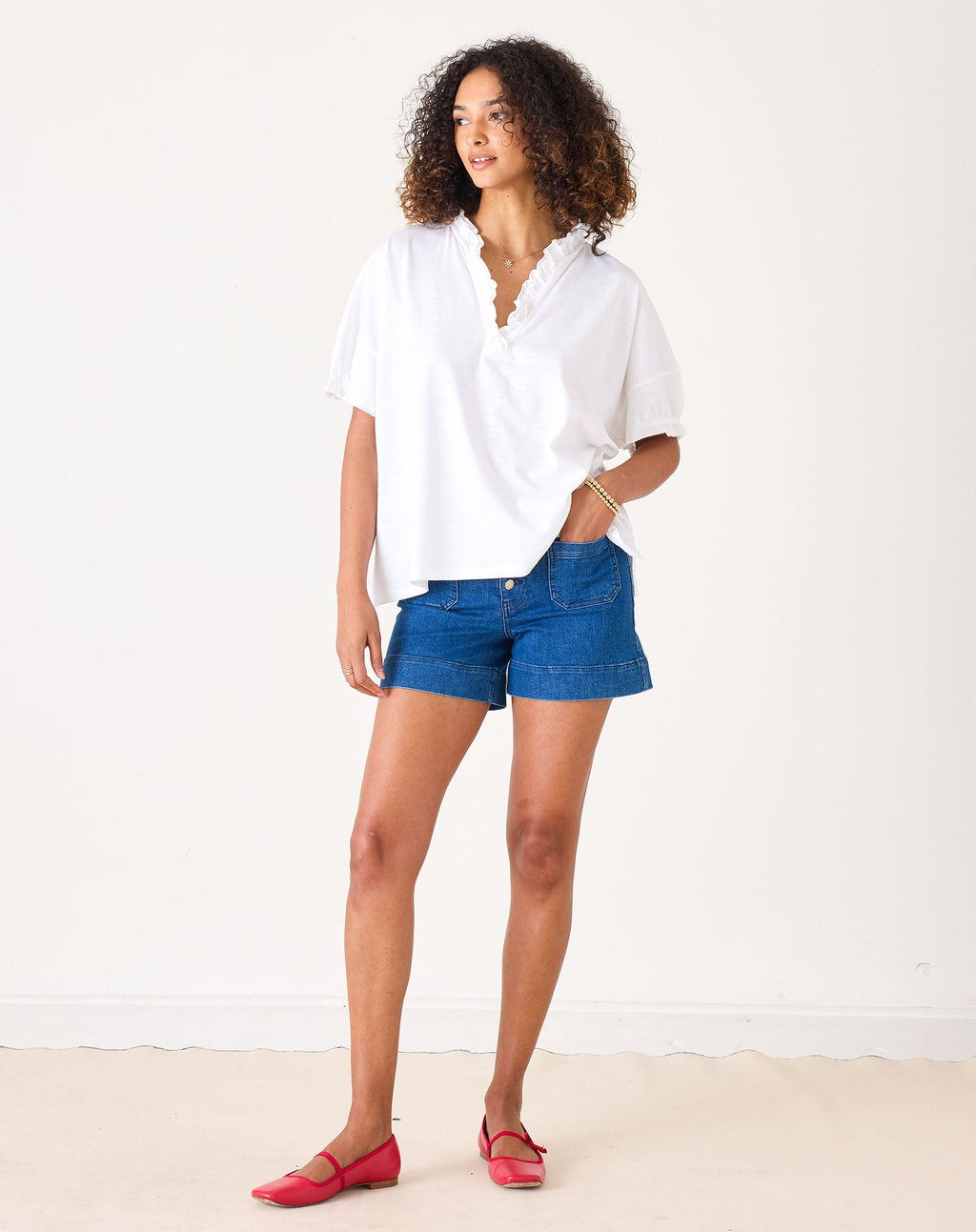 Amelia Ruffle Tee